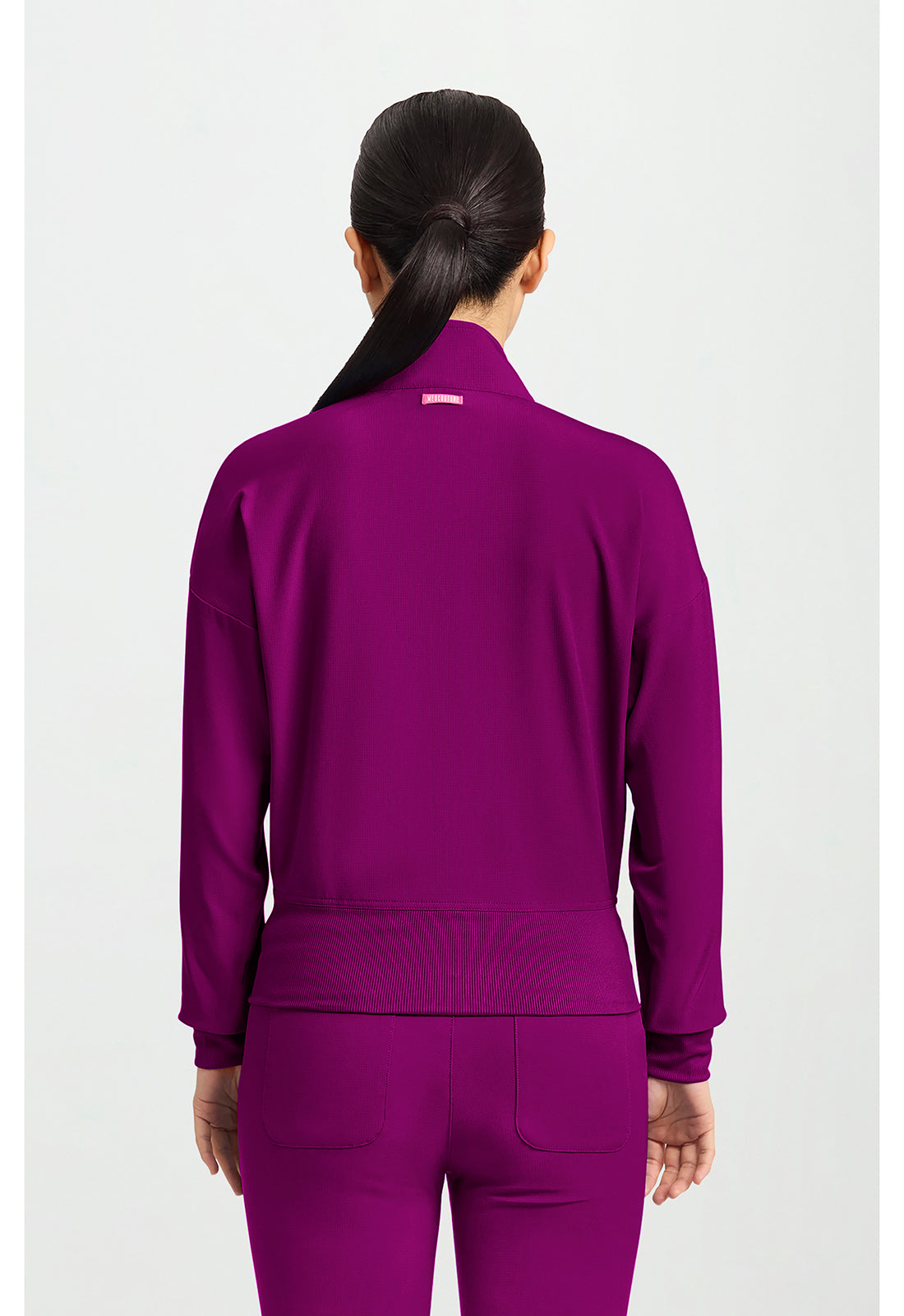 Amp MC303 Women's Cropped Warm Up Jacket Plum Royale