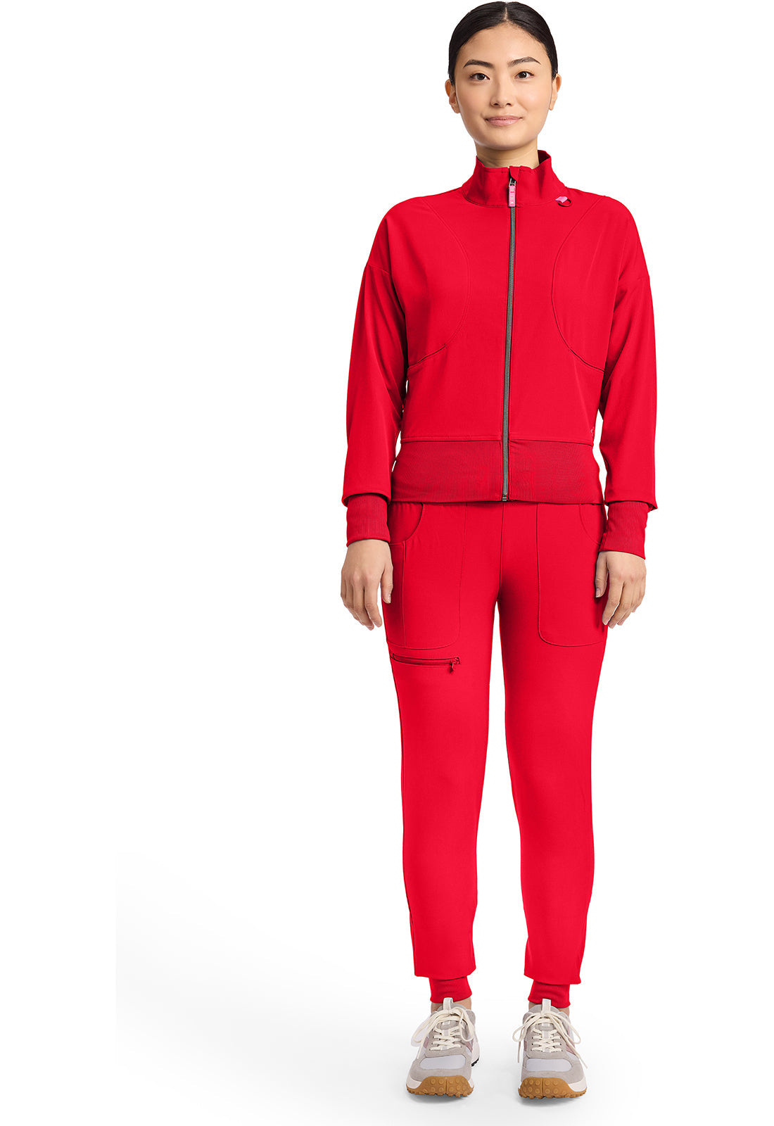 AMP MC303 Women's Cropped Warm Up Jacket Solar Flare