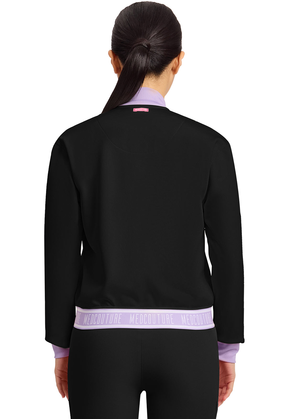 AMP MC304 Women's 2-Pocket Bomber Jacket Black