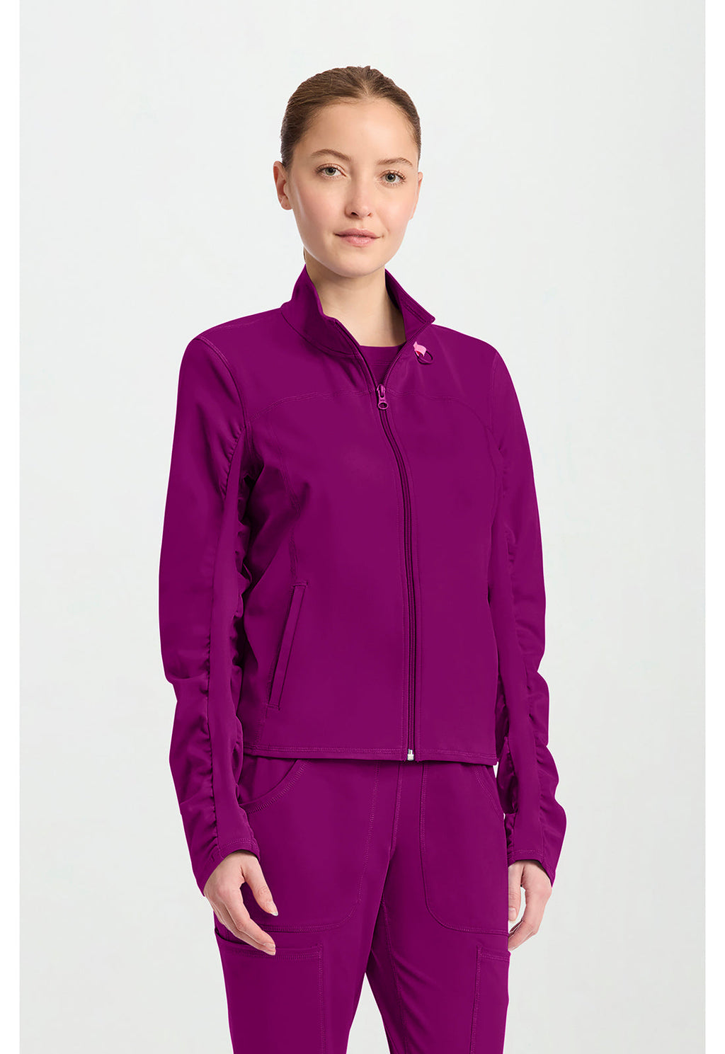 Amp Knit MC350 Women's Warm Up Jacket Plum Royale