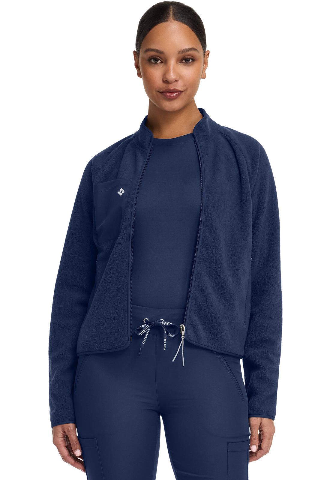 Layers MC384 Women's Fleece Warm Up Jacket Navy
