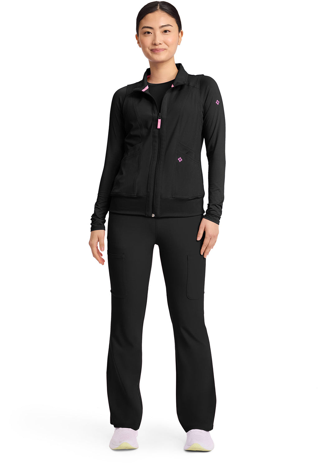AMP MC500 Women's 4-Pocket Zip Front Vest Black
