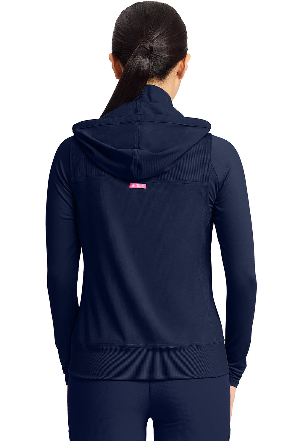 Amp MC500 Women's 4-Pocket Zip Front Scrub Vests Navy