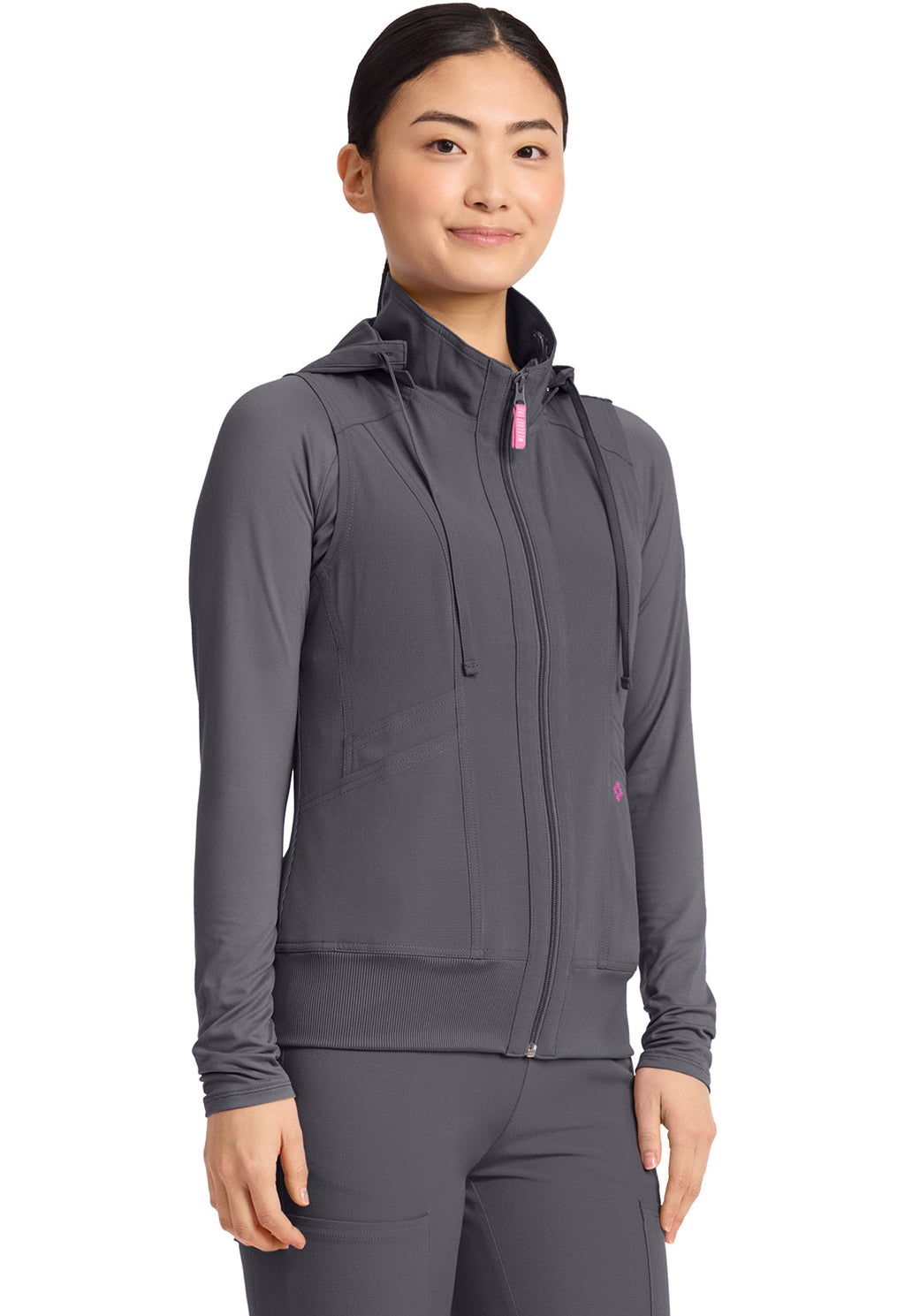 AMP MC500 Women's 4-Pocket Zip Front Vest Pewter