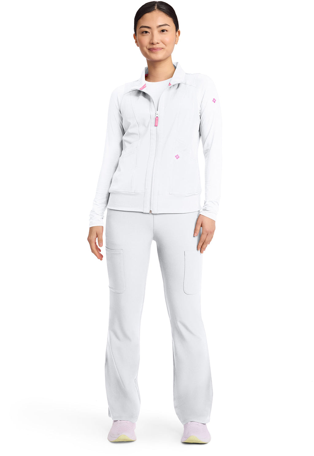 AMP MC500 Women's 4-Pocket Zip Front Vest White