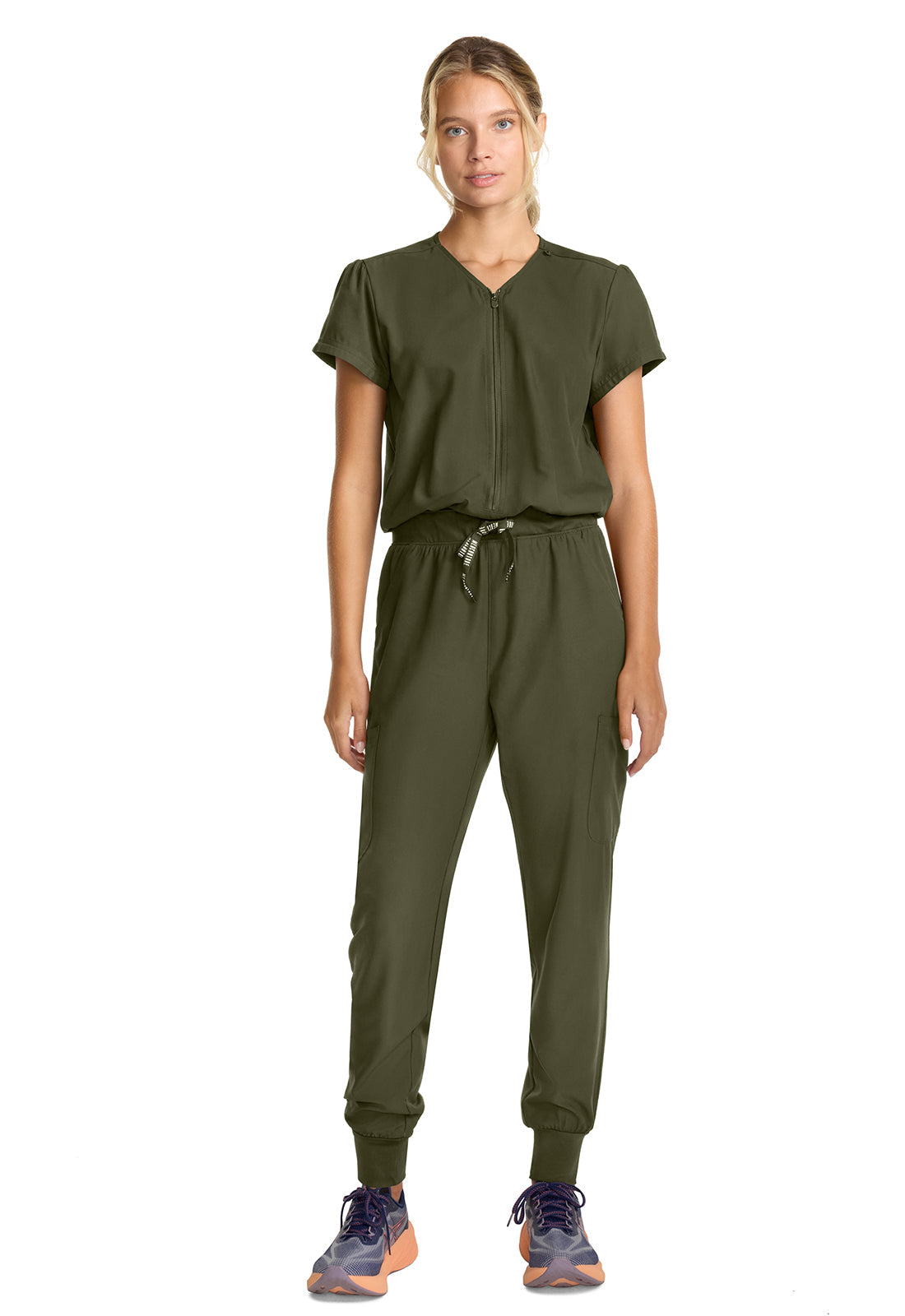 Insight MC510 Women's Zip Front Jumpsuit Olive