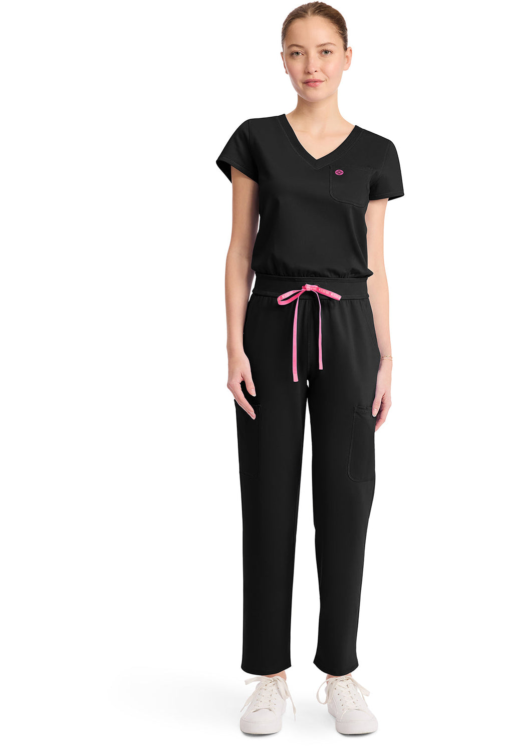 AMP Knit MC550 V-Neck Jumpsuit Black