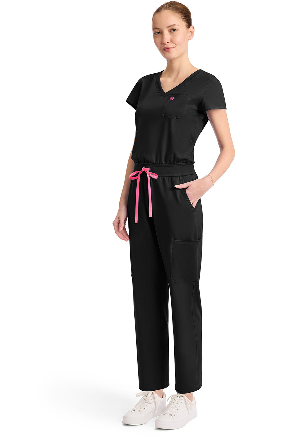 AMP Knit MC550 V-Neck Jumpsuit Black