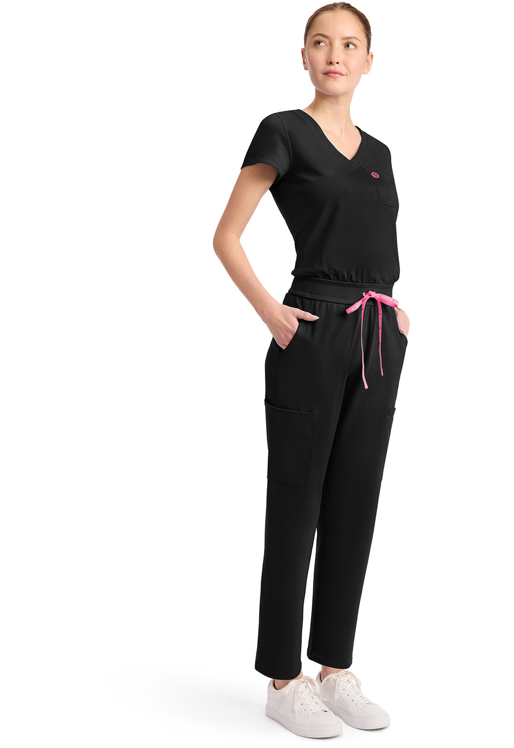 AMP Knit MC550 V-Neck Jumpsuit Black