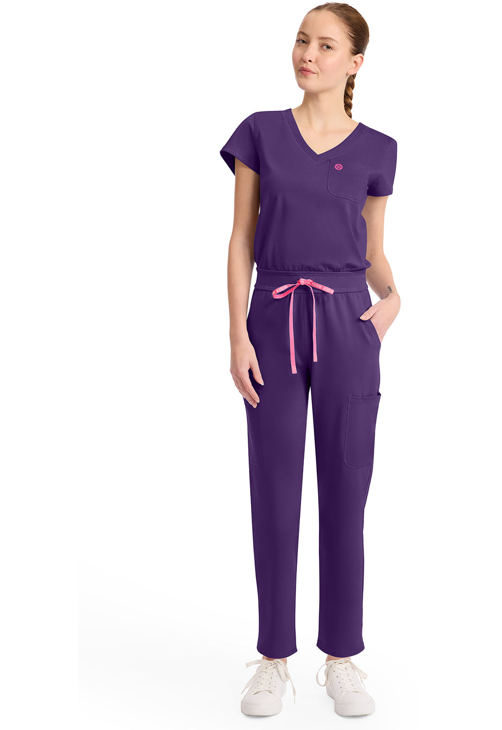 AMP Knit MC550 V-Neck Jumpsuit Galactic Purple