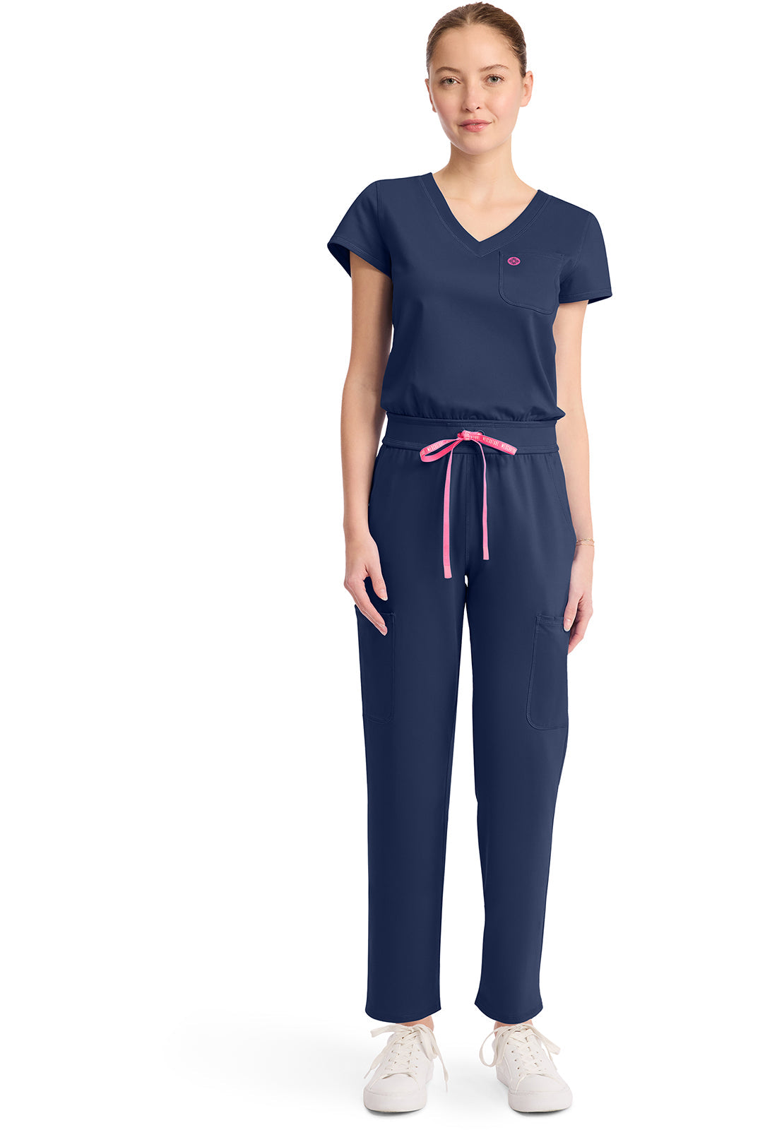 AMP Knit MC550 V-Neck Jumpsuit Navy