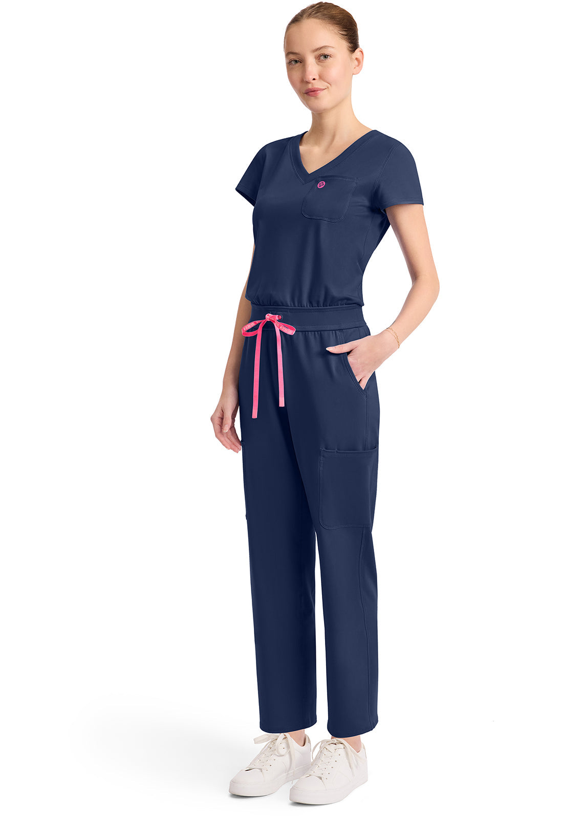 AMP Knit MC550 V-Neck Jumpsuit Navy