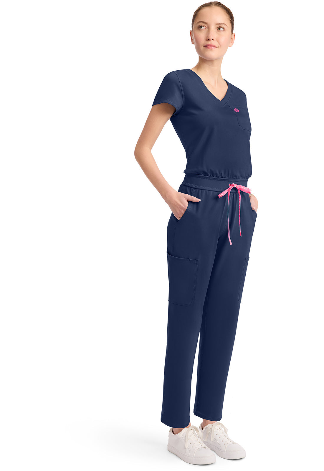 AMP Knit MC550 V-Neck Jumpsuit Navy