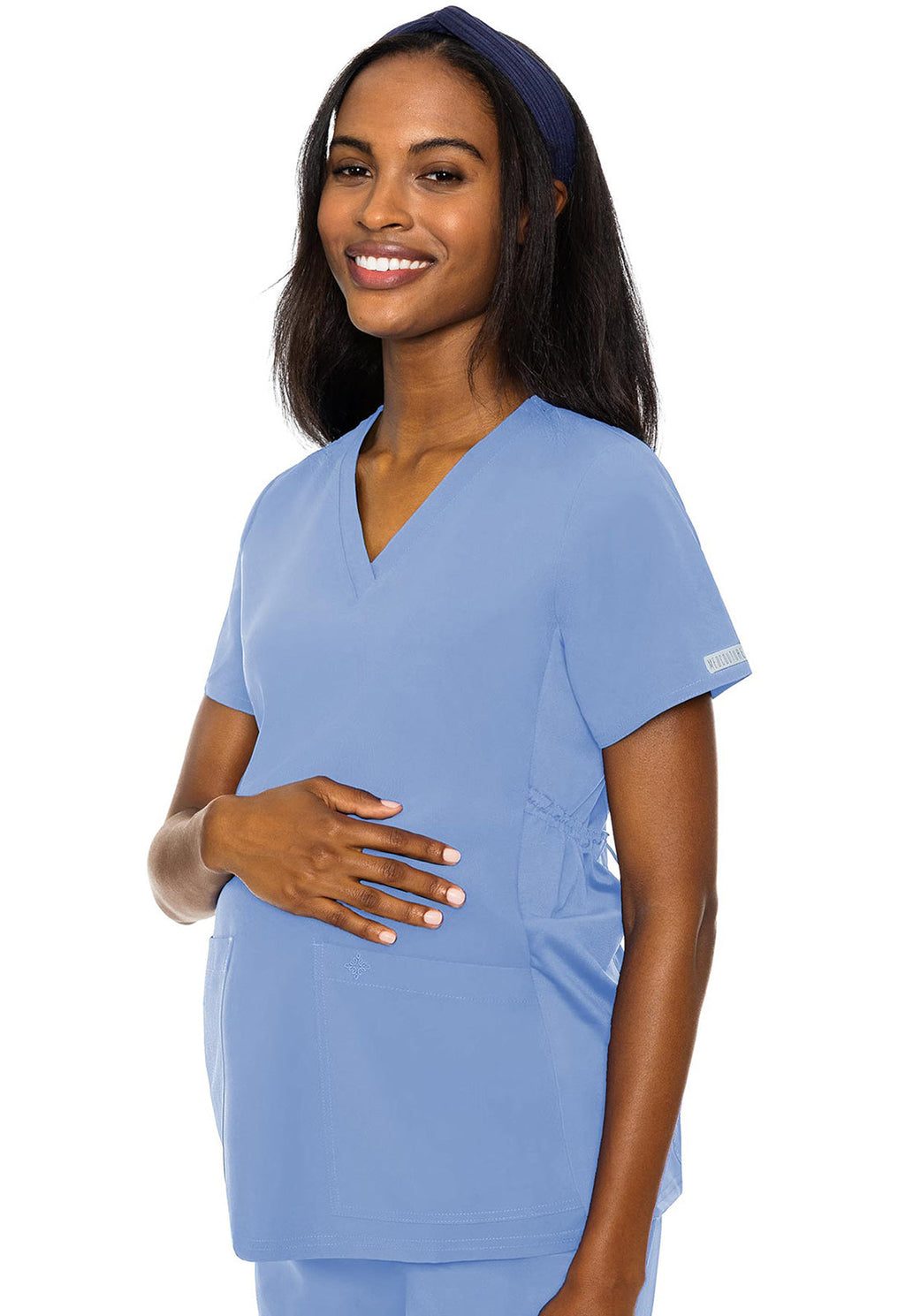 Touch MC628 Maternity V-Neck Top Ciel