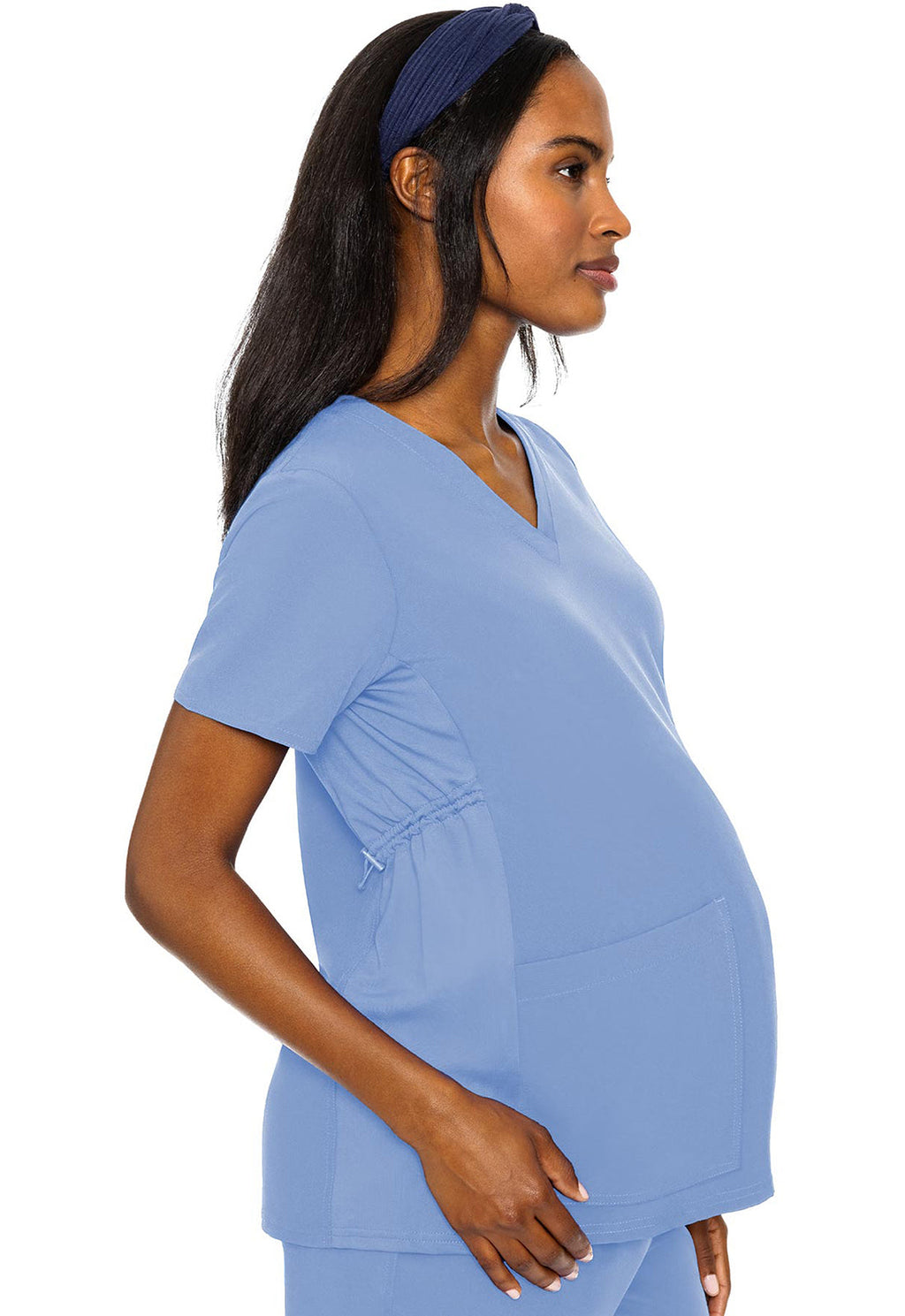 Touch MC628 Maternity V-Neck Top Ciel