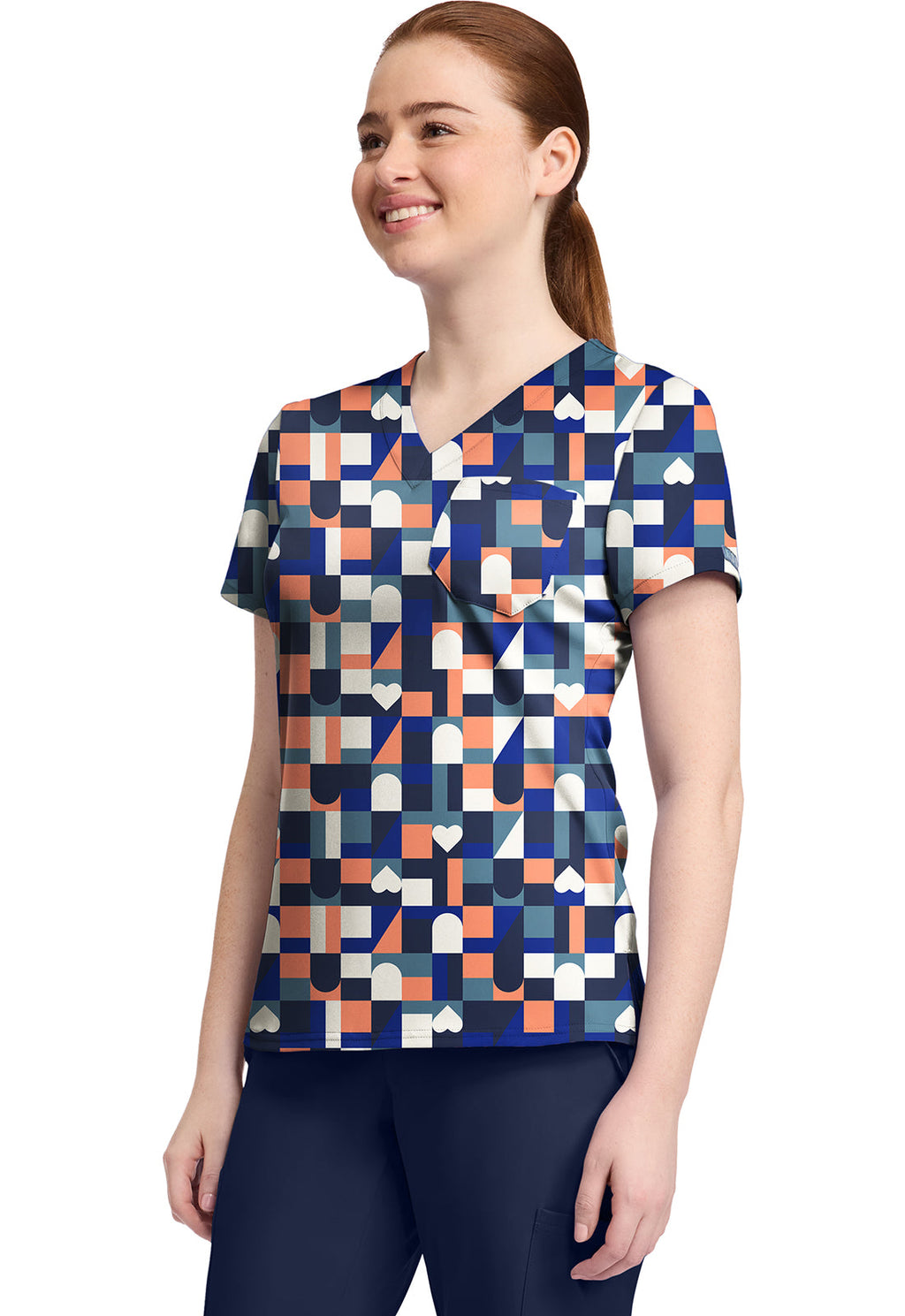Prints MC632 Print V-Neck Top Board Game