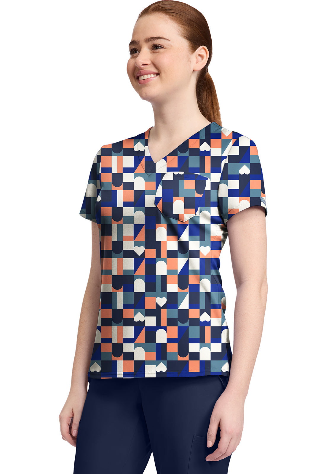 Prints MC632 Print V-Neck Top Board Game