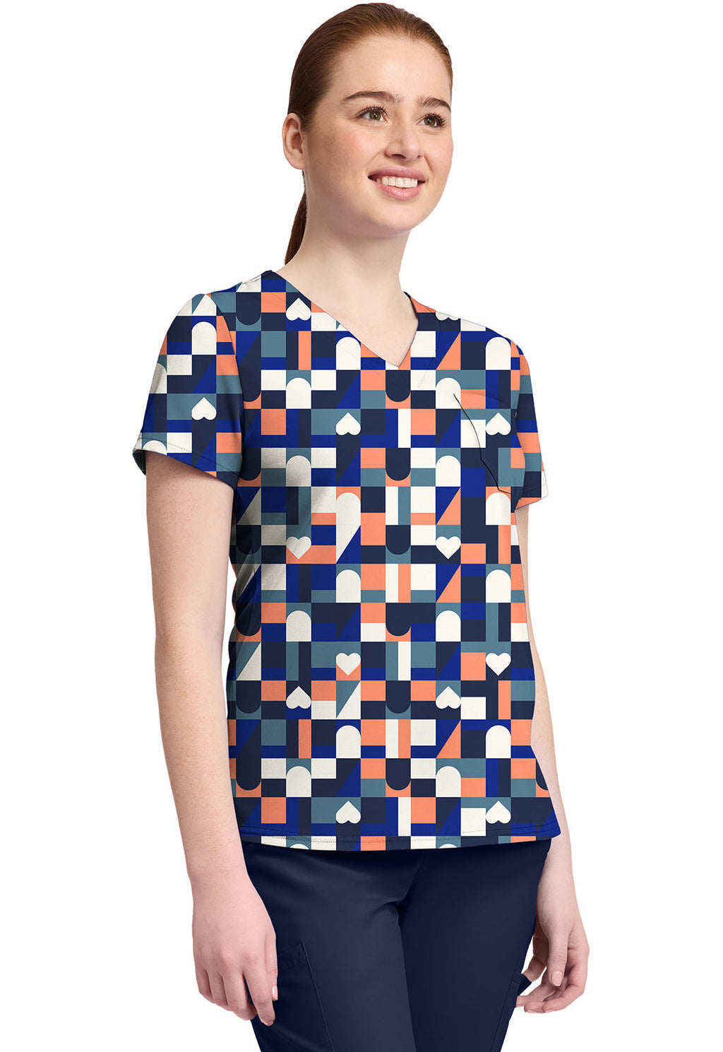 Prints MC632 Print V-Neck Top Board Game