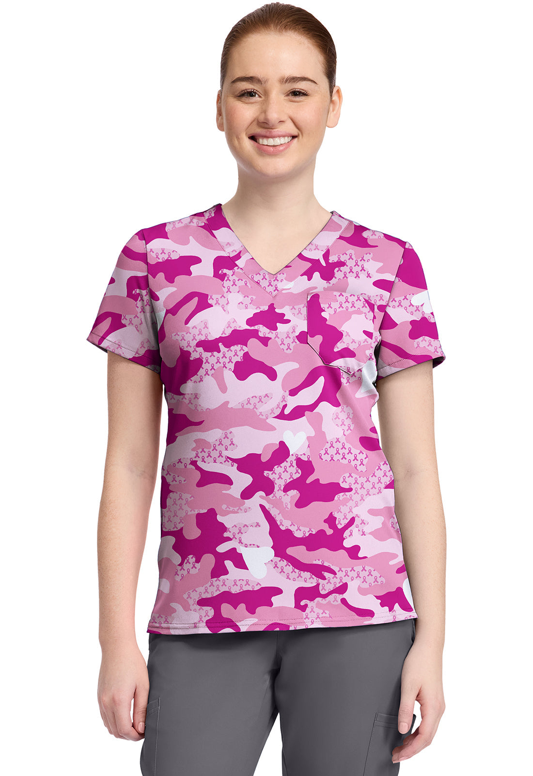 Prints MC632 Print V-Neck Top Fierce Fighter
