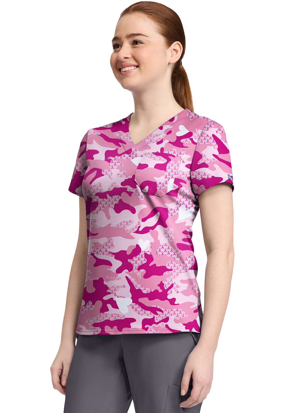 Prints MC632 Print V-Neck Top Fierce Fighter