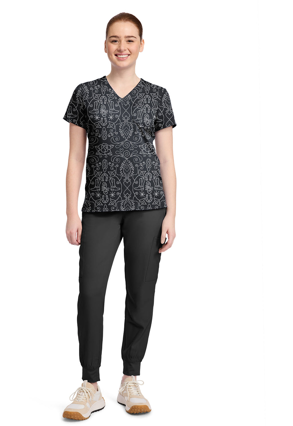 Prints MC632 Print V-Neck Top First Rodeo