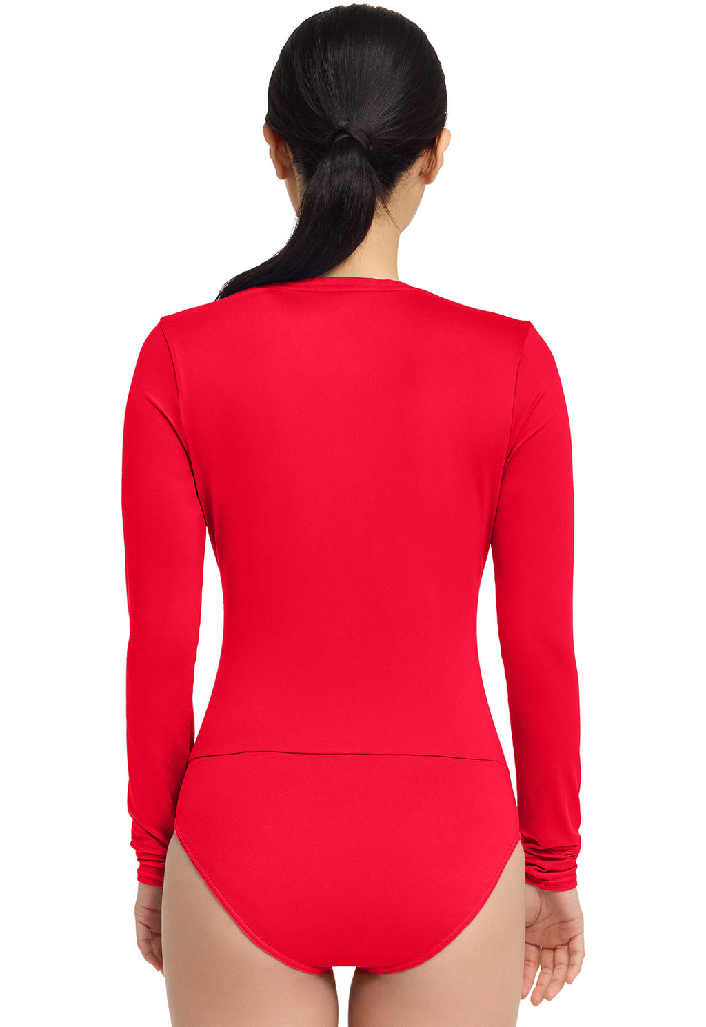 Layers MC698 Ruched Underscrub Bodysuit Solar Flare