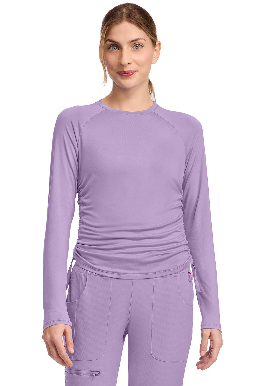 Layers MC700 Long Sleeve Ruched Underscrub Digital Lavender