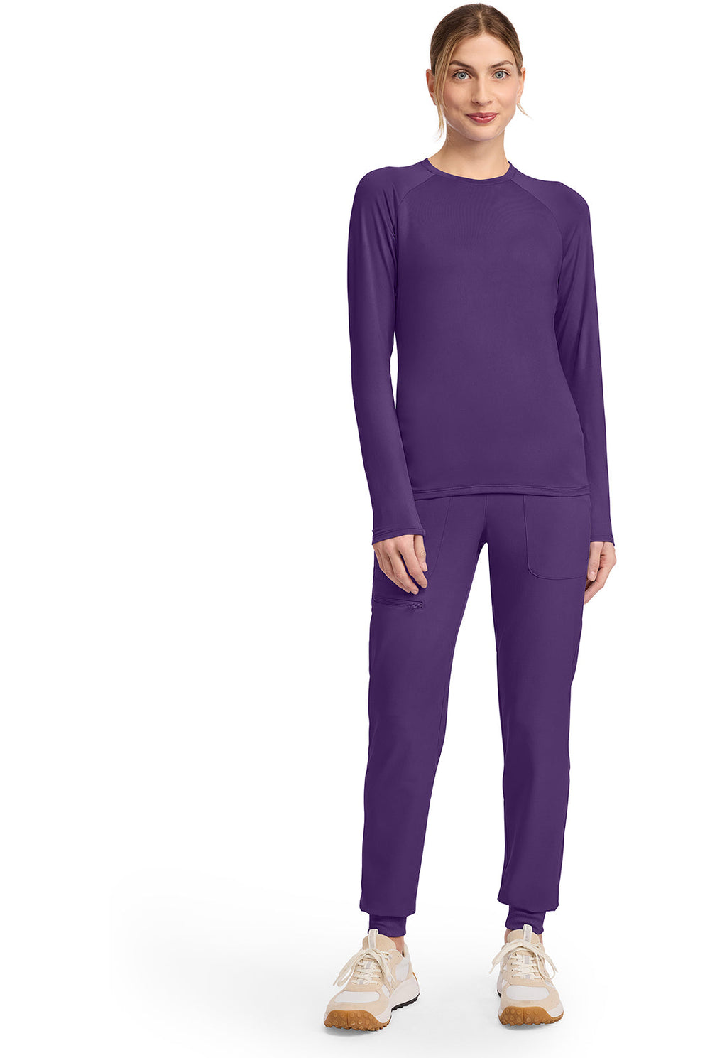 Layers MC700 Long Sleeve Ruched Underscrub Galactic Purple