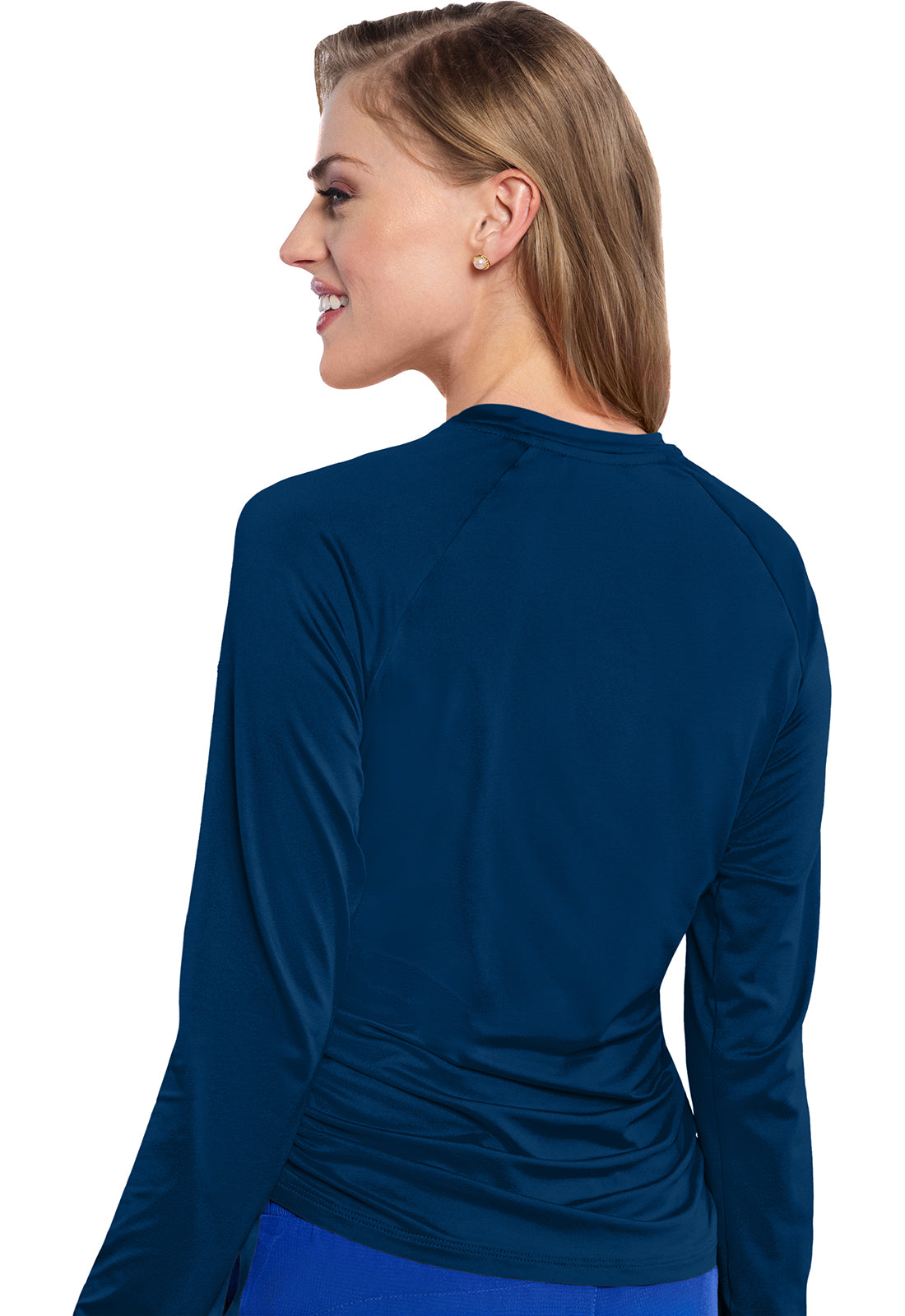 Layers MC700 Women's Long Sleeve Ruched Underscrub Navy