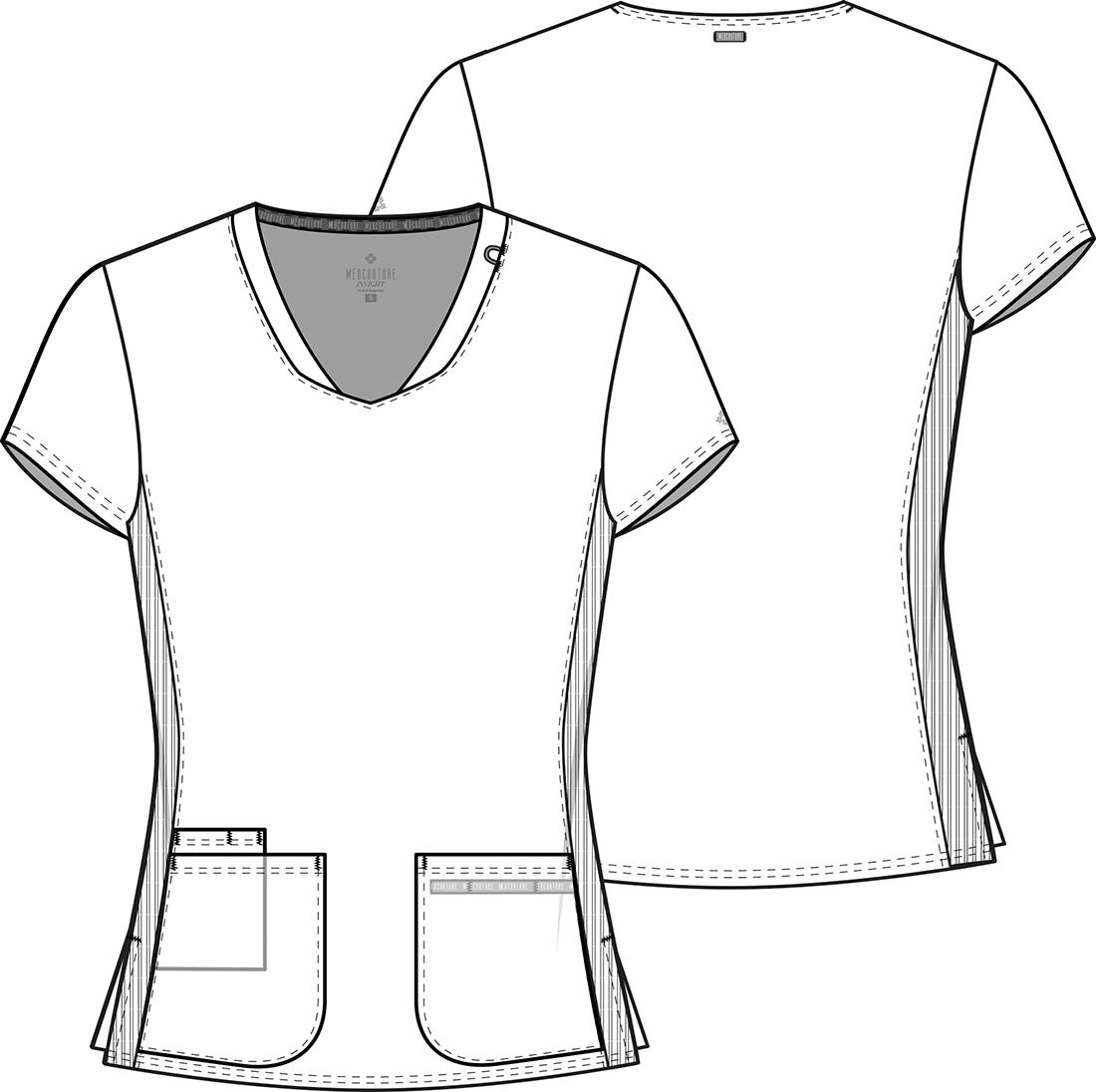 AMP MC702 V-Neck Top Pixel Pink