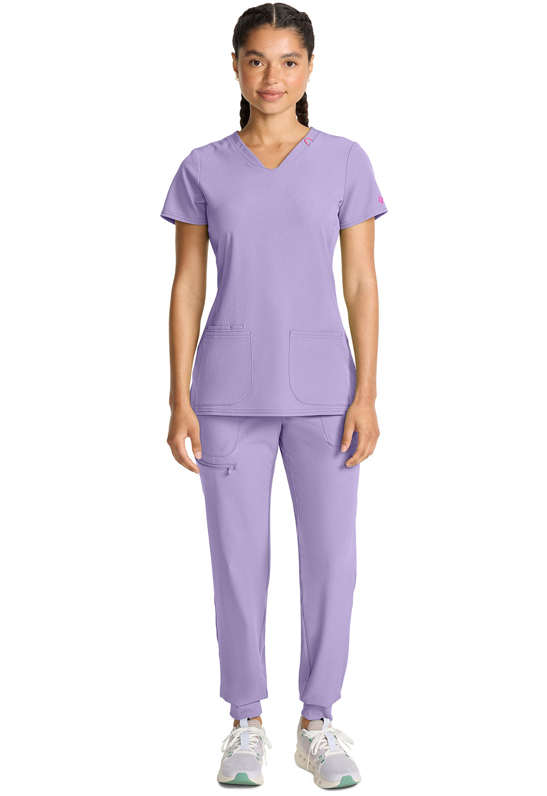 AMP MC702 V-Neck Top Digital Lavender Image