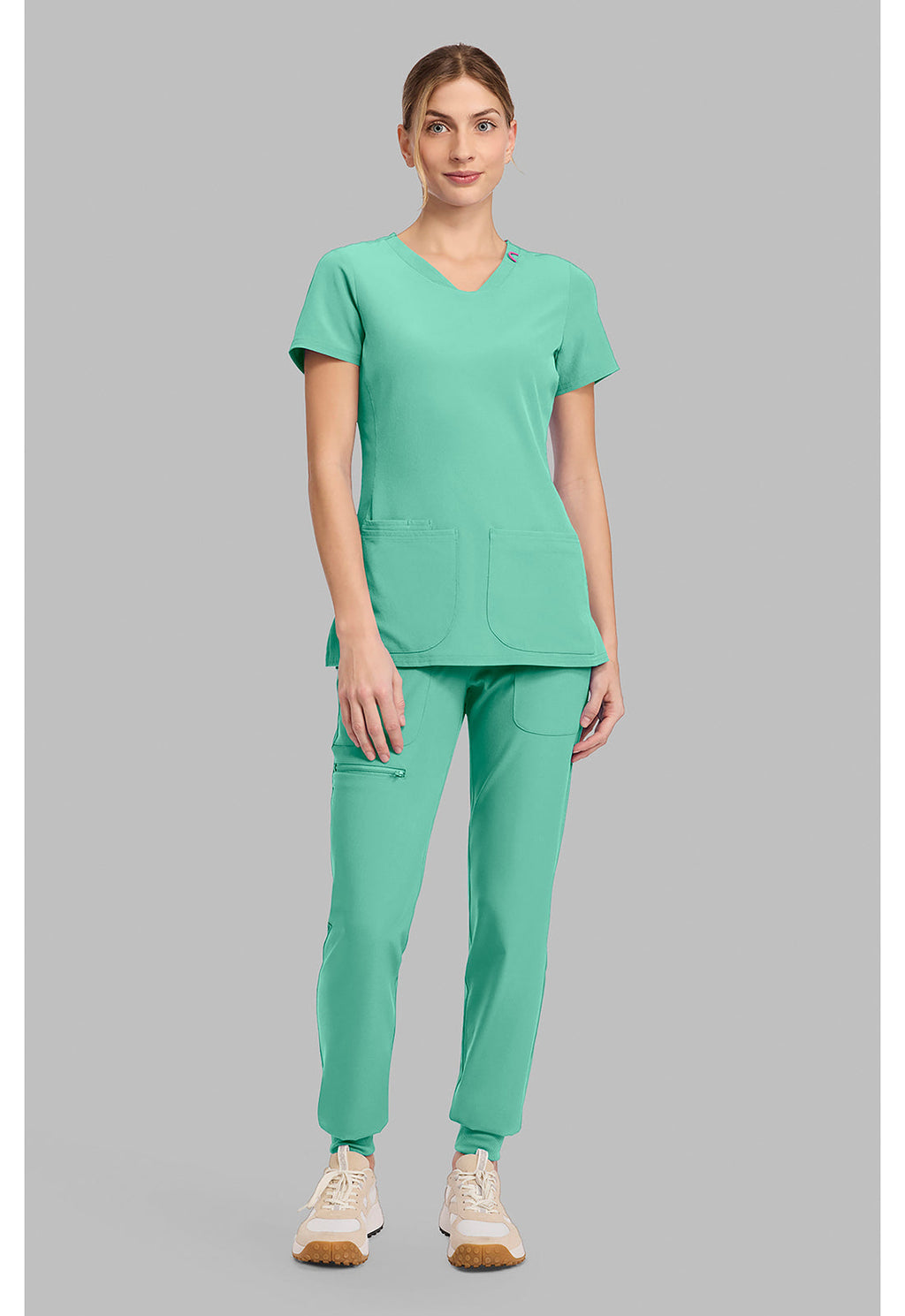 Amp MC702 Women's V-Neck Scrub Top Mint Condition