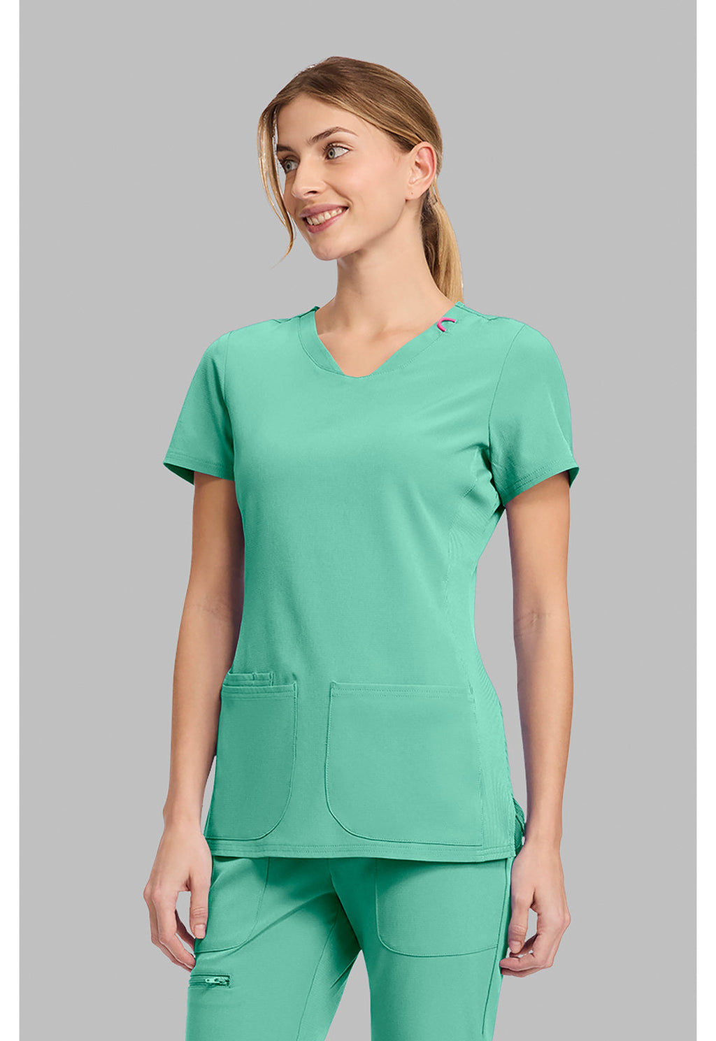 Amp MC702 Women's V-Neck Scrub Top Mint Condition