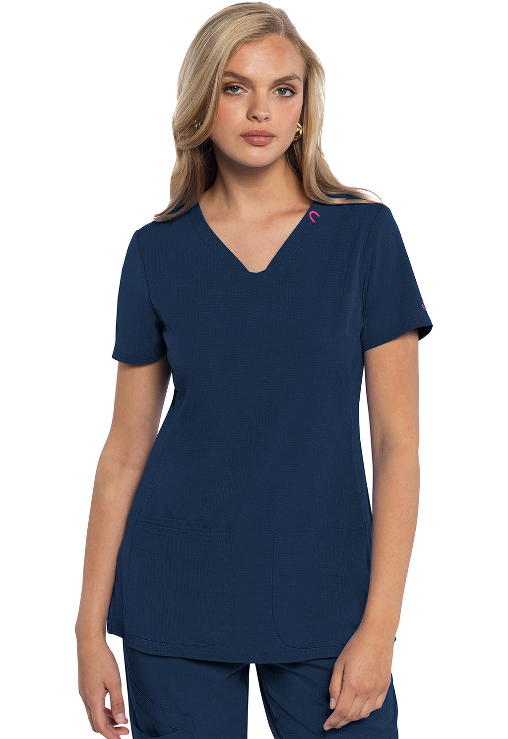 Amp MC702 Women's V-Neck Scrub Top Navy