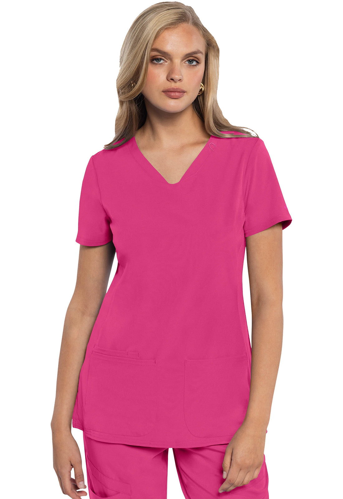 Amp MC702 Women's V-Neck Scrub Top Pink Power