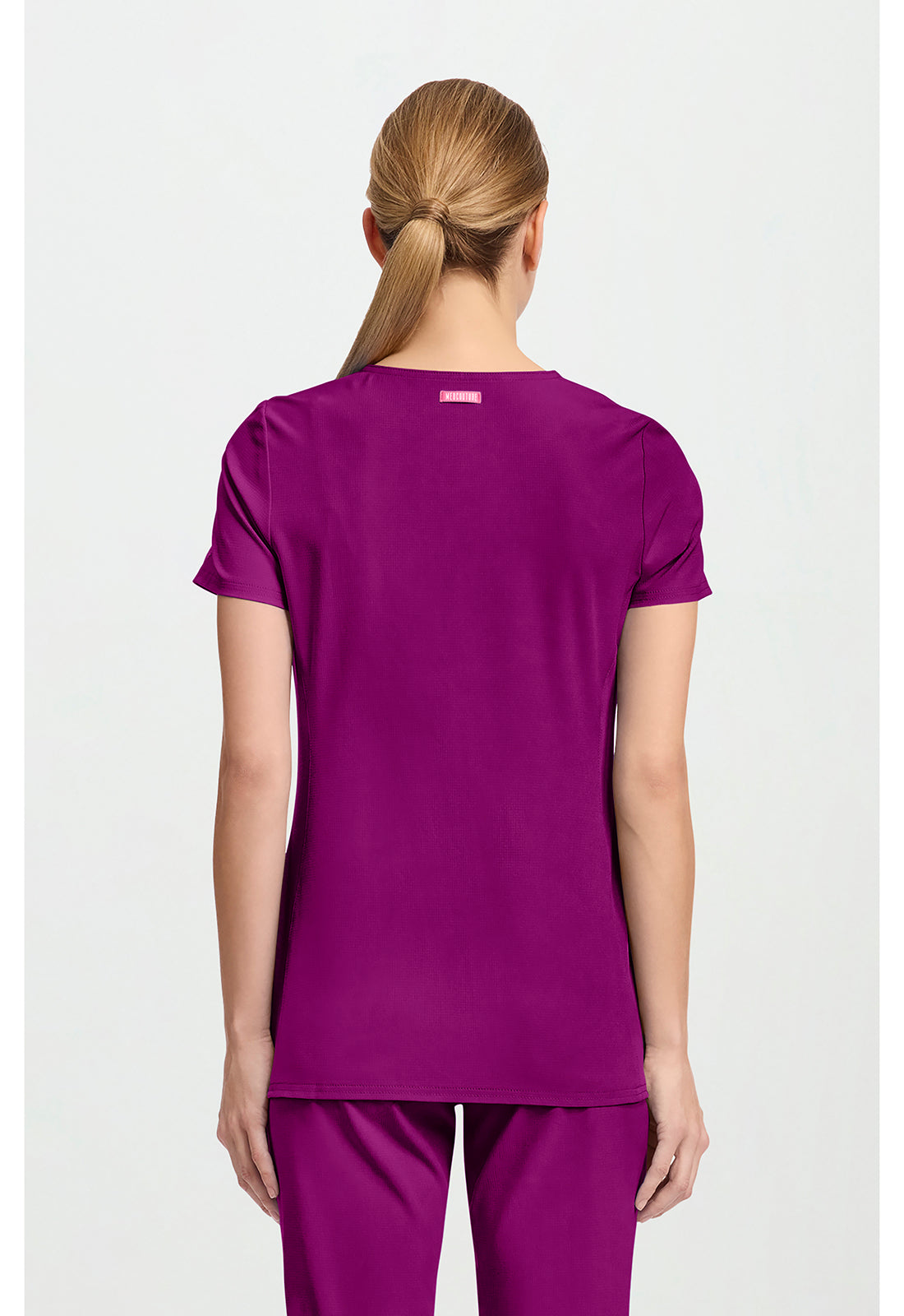 Amp MC702 Women's V-Neck Scrub Top Plum Royale