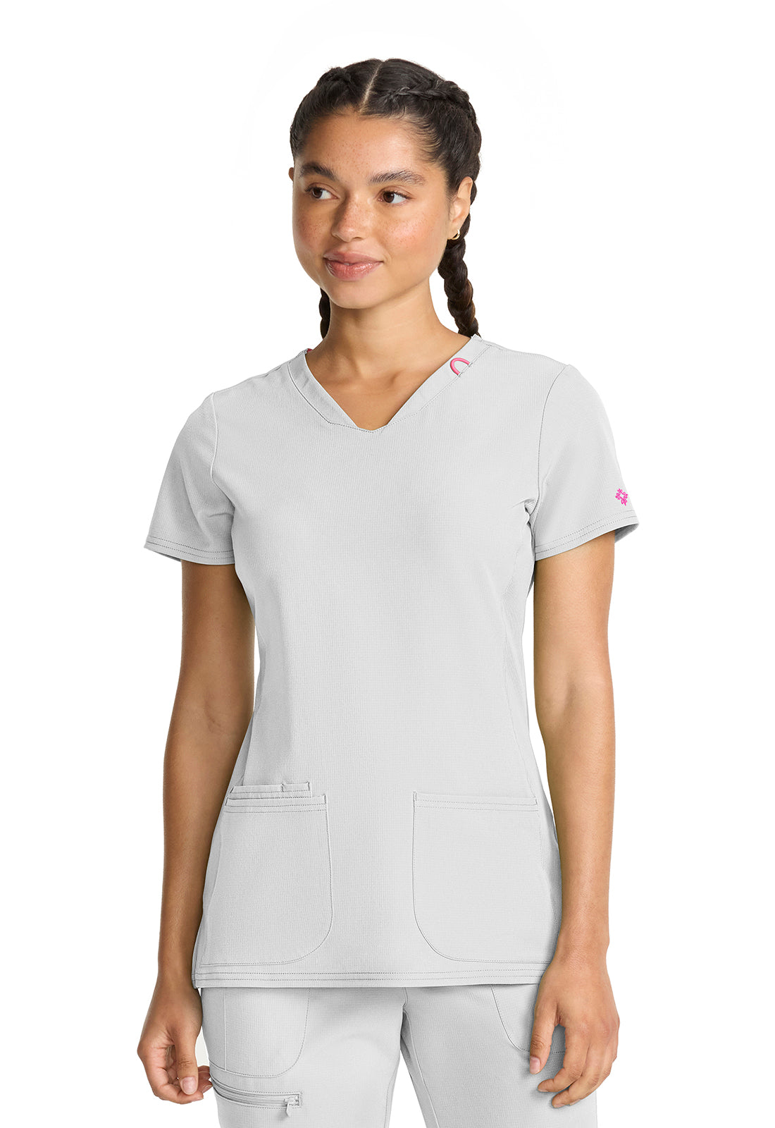 AMP MC702 V-Neck Top White Image
