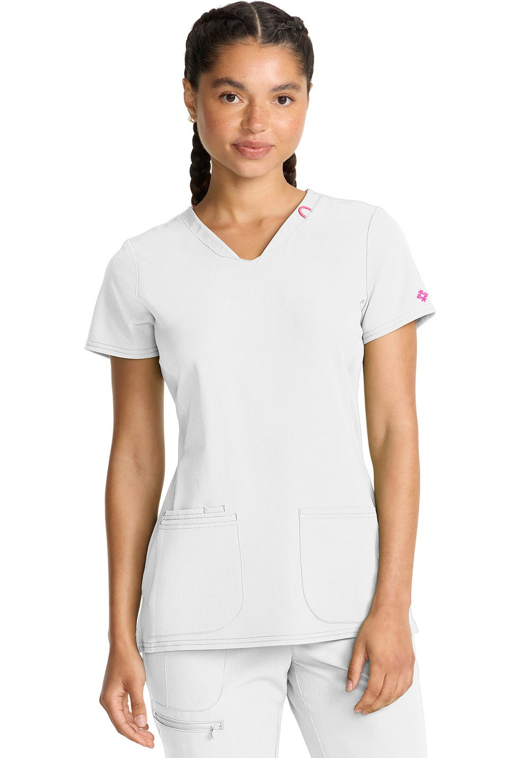 AMP MC702 V-Neck Top White Image
