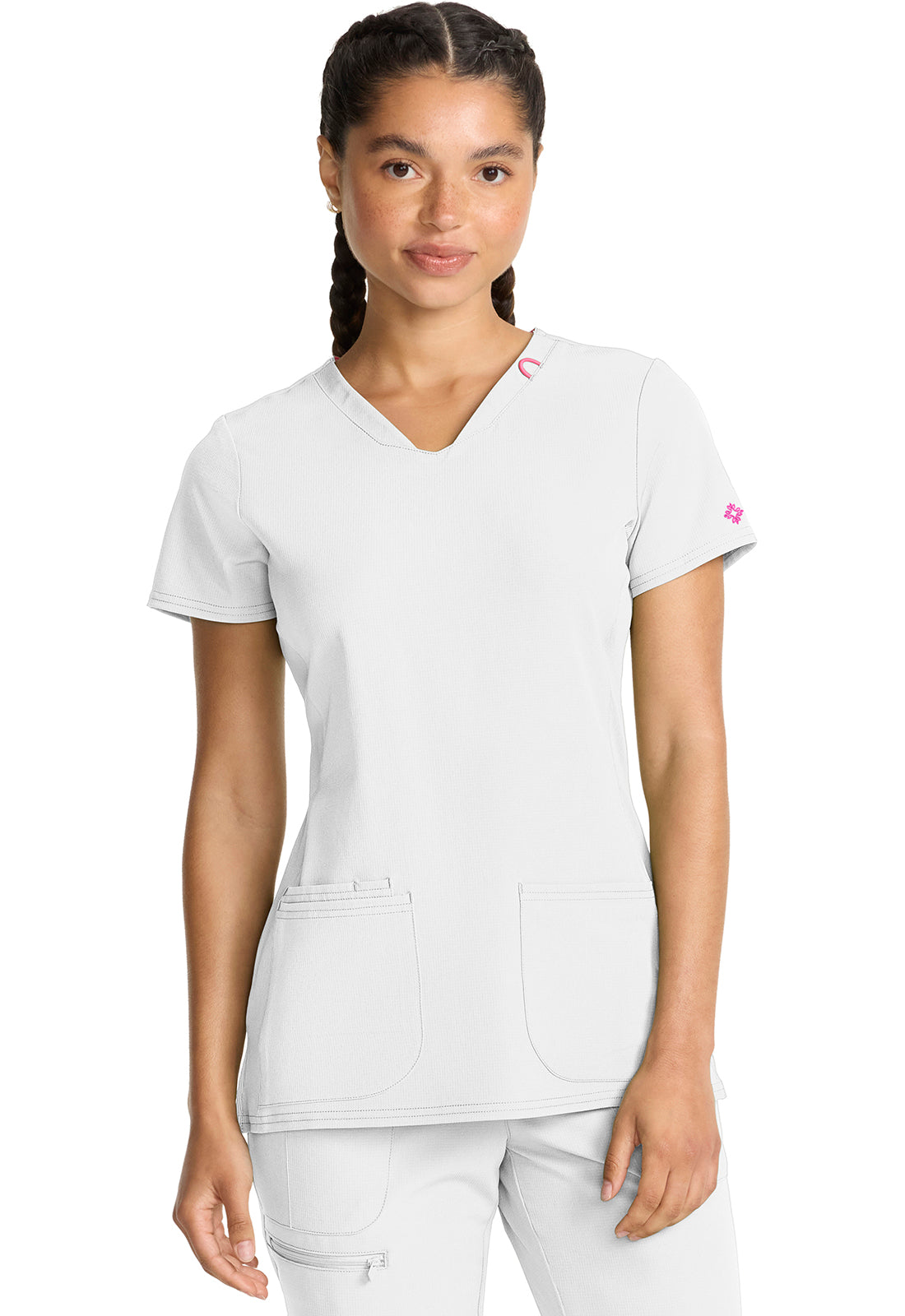 AMP MC702 V-Neck Top White Image