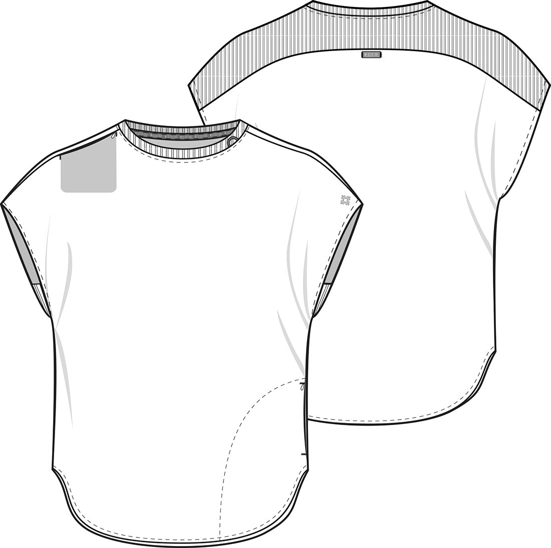 AMP MC703 Round Neck Tuckable Top Pixel Pink