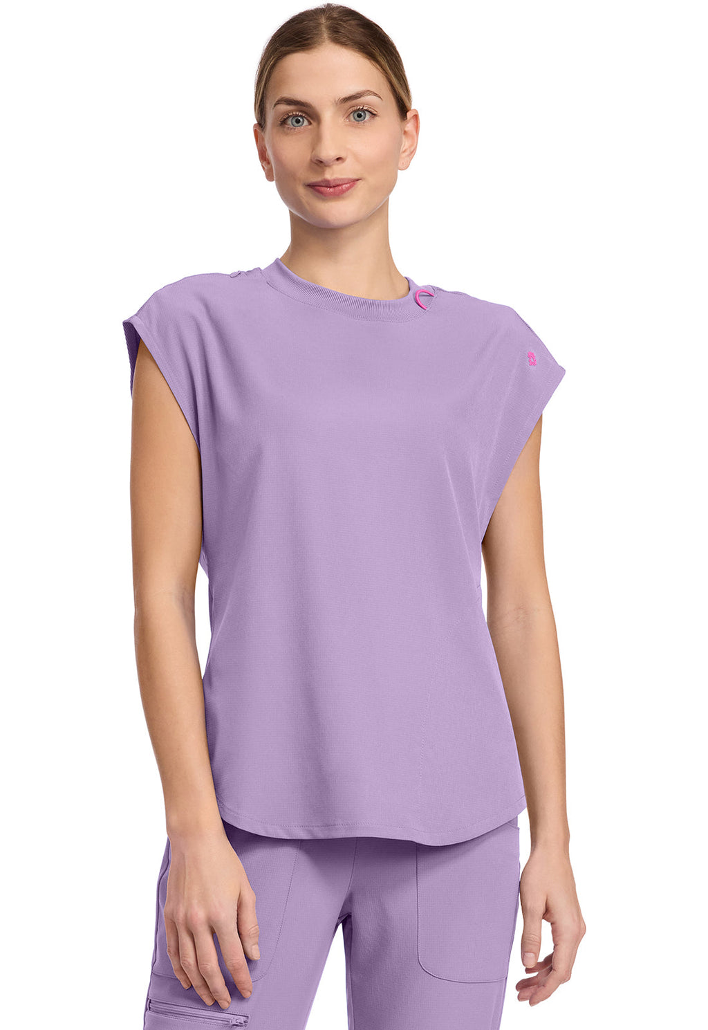 AMP MC703 Round Neck Tuckable Top Digital Lavender