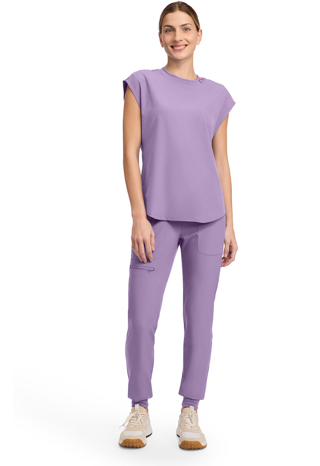 AMP MC703 Round Neck Tuckable Top Digital Lavender
