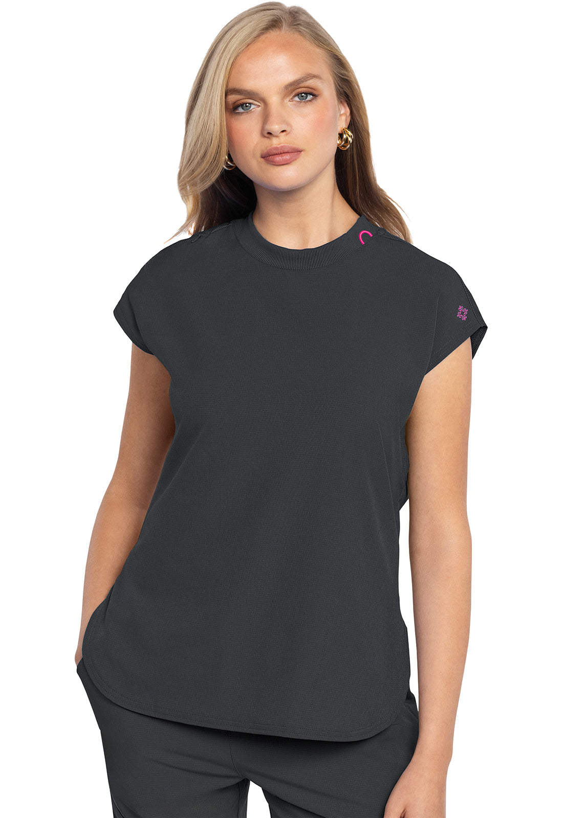 AMP MC703 Round Neck Tuckable Top Pewter