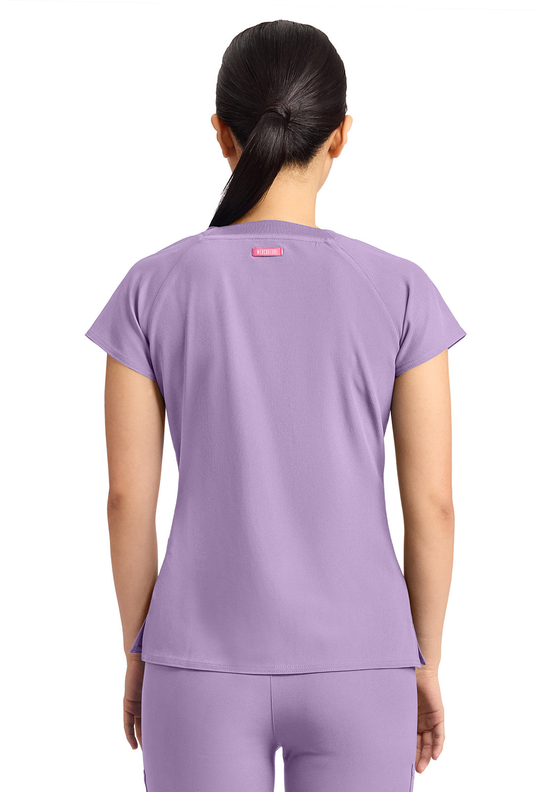 AMP MC704 Women's 3-Pocket Square Neck Top Digital Lavender