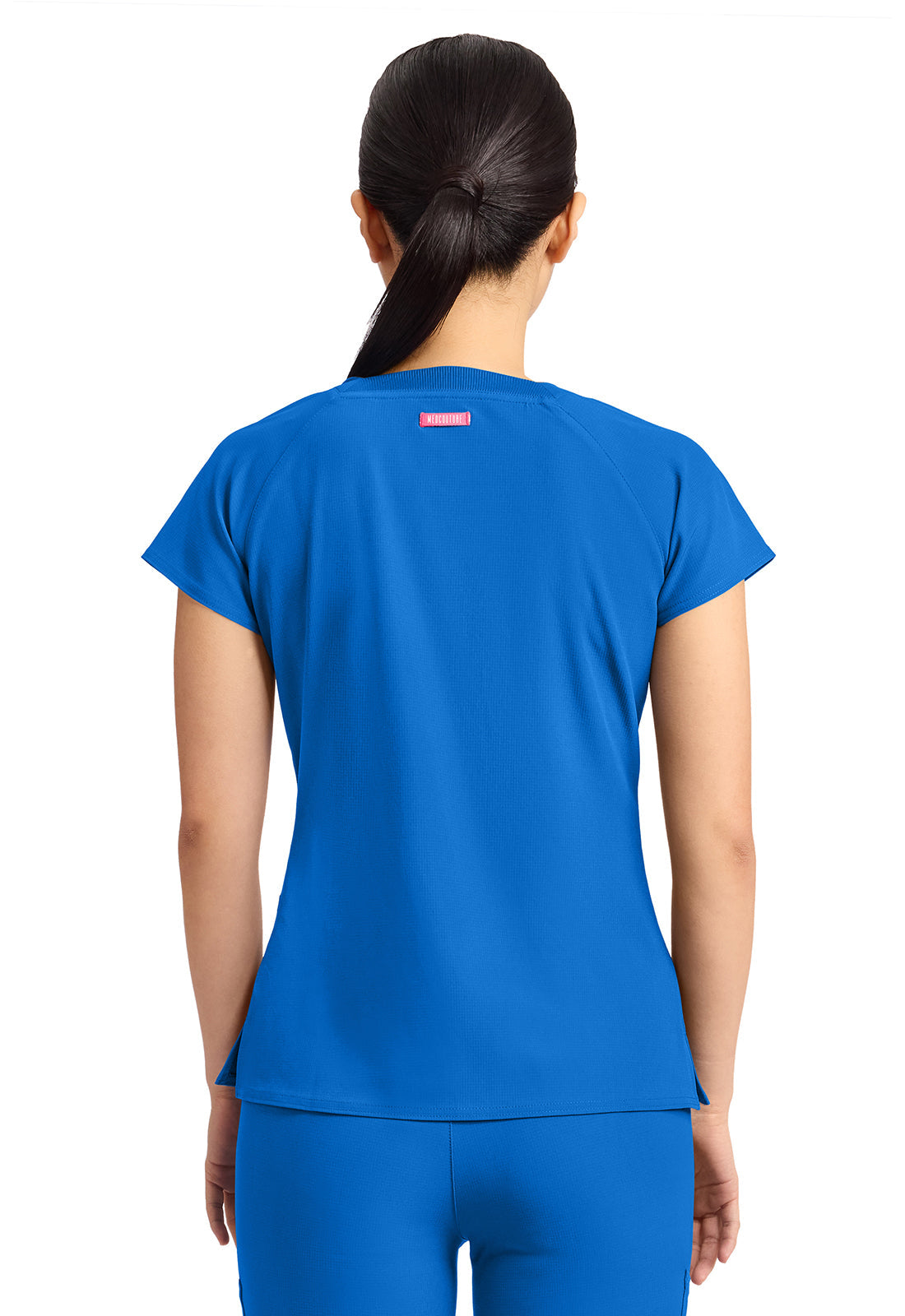 AMP MC704 Women's 3-Pocket Square Neck Top Royal