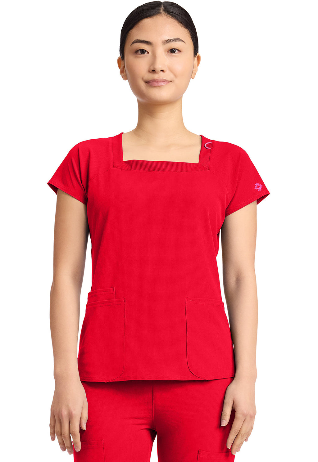 AMP MC704 Women's 3-Pocket Square Neck Top Solar Flare