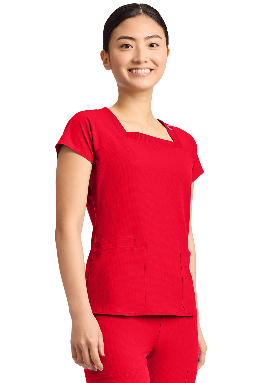 AMP MC704 Women's 3-Pocket Square Neck Top Solar Flare