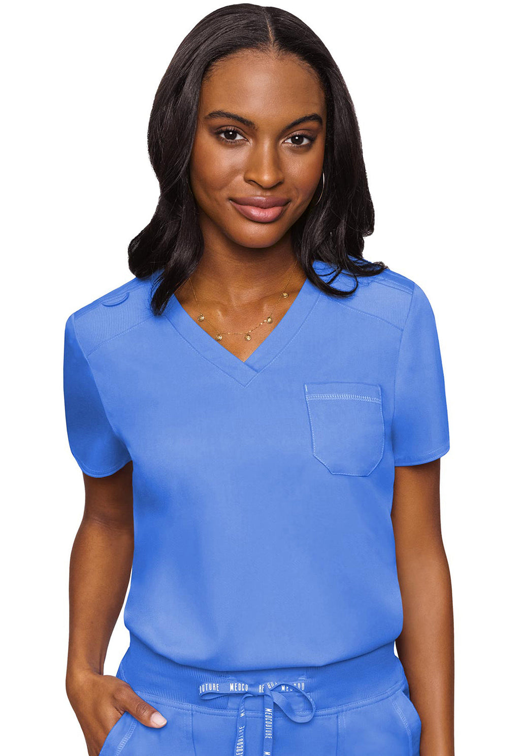 Touch MC7448 Women's V-Neck Tuck In Ciel