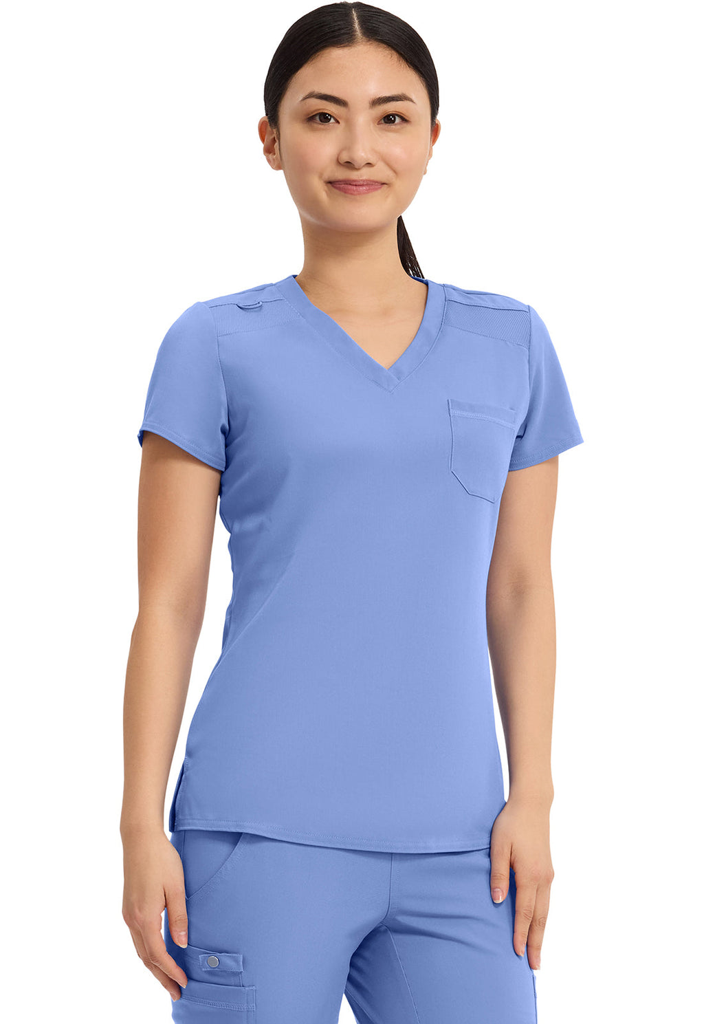 Touch MC7448 Women's V-Neck Tuck In Ciel