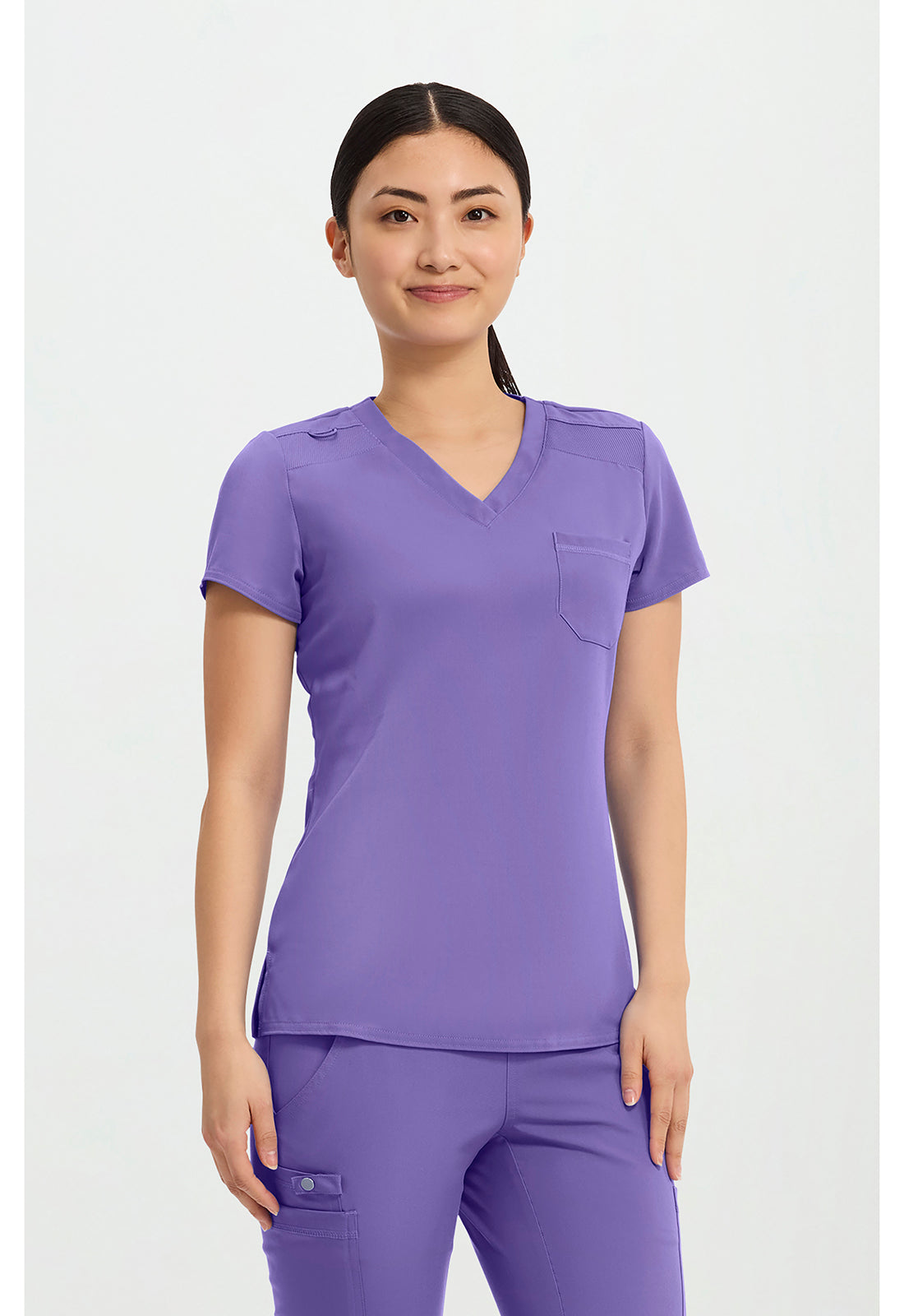 Touch MC7448 Women's V-Neck Tuck In Electric Lavender